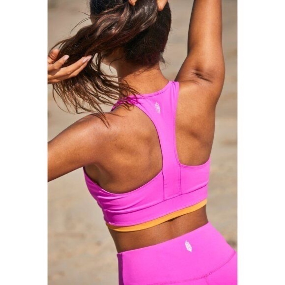 Free People Pink and Orange Sports Bra - Picture 8 of 14